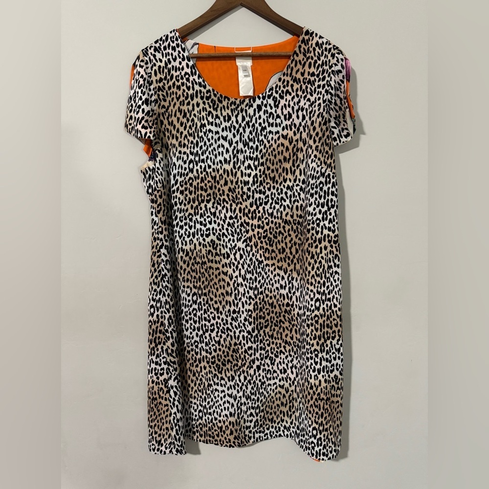 Chicos - Petite Reversible Floral-Animal Dress - Picture 8 of 13